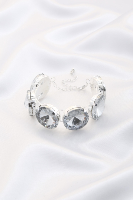 Round Crystal Bracelet Silver