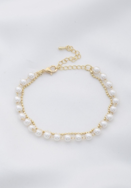 Sodajo pearl bead bracelet Gold