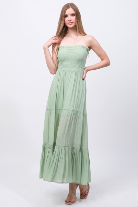 Strapless Maxi Dress Celery