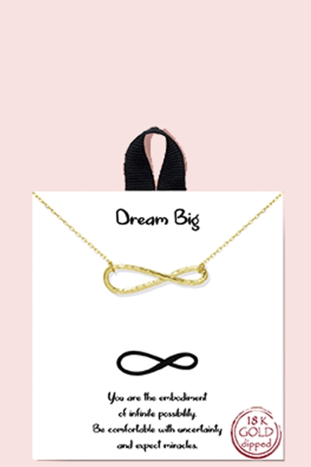 18k Gold Dipped Dream Big Necklace Gold