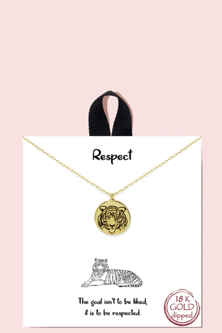 18k Gold Dipped Respect Necklace