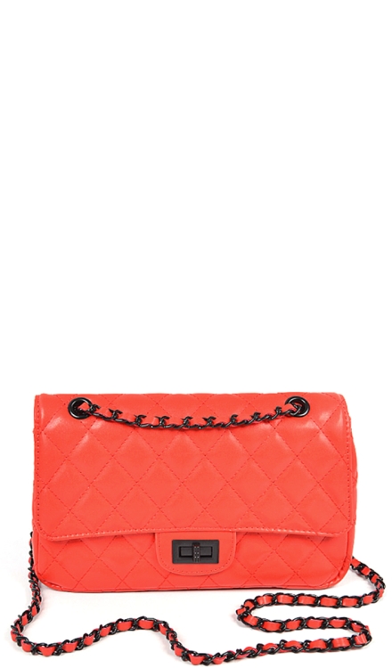 Classic Quilted Clutch Red