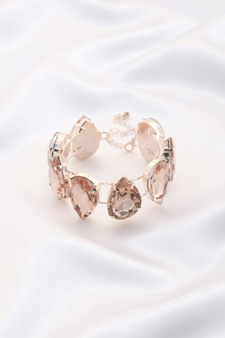 Teardrop Crystal Bracelet Peach