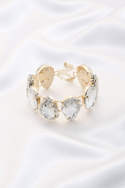 Teardrop Crystal Bracelet Gold