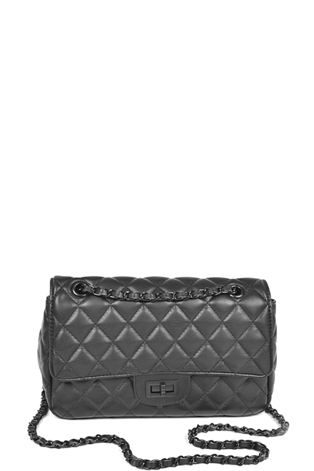 Classic Quilted Clutch Black