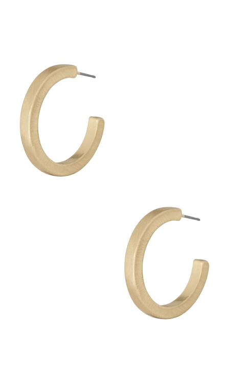 Metal Hoop Earrings Gold